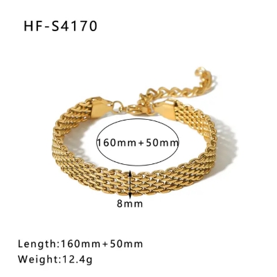 Picture of Necklace Bracelet] Europe and America Cross Border S Wholesale 2024 New Titanium Steel Light Luxury Minority Necklace Clavicle Ch - Gold