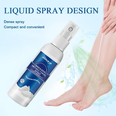 Picture of Shoe Odor Remover Spray For Stinky Sneakers Or Smelly Feet,Foot Deodorant Fight All Odors  - White (100ml)