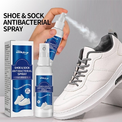 Picture of Shoe Odor Remover Spray For Stinky Sneakers Or Smelly Feet,Foot Deodorant Fight All Odors - White (100ml)