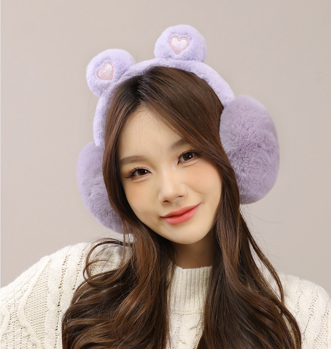 Picture of Winter Folding Portable Cold Protective Furry Plush
Earmuffs Windproof Outdoor Soft Comfortable Fur
Ear Protection Muffs - One size