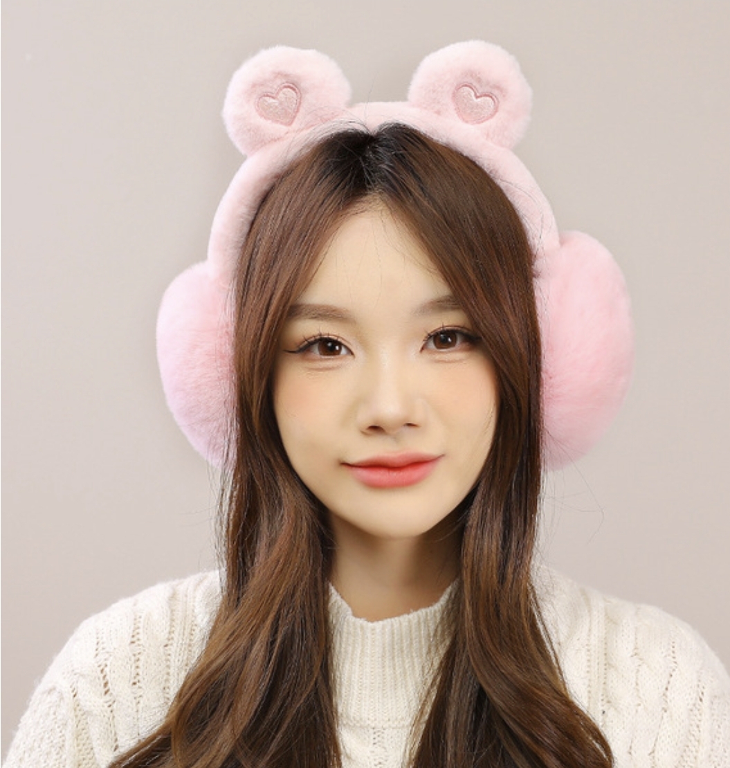 Picture of Winter Folding Portable Cold Protective Furry Plush
Earmuffs Windproof Outdoor Soft Comfortable Fur
Ear Protection Muffs - One size