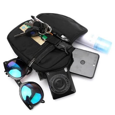 Picture of Waist Bag Mobile Phone Bags fanny pack Single Shoulder Messenger Bag Waterproof Waist Pack Crossbody Bags Coin Purse - Black