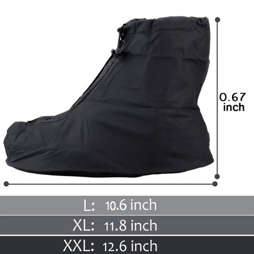 Picture of Waterproof Shoe Rain Cover Men Women High Quality Sandal Sneaker Raincoat Water Proof Outdoor Rain Coat Shoes - Black