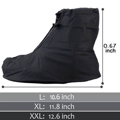 Picture of Waterproof Shoe Rain Cover Men Women High Quality Sandal Sneaker Raincoat Water Proof Outdoor Rain Coat Shoes - Black