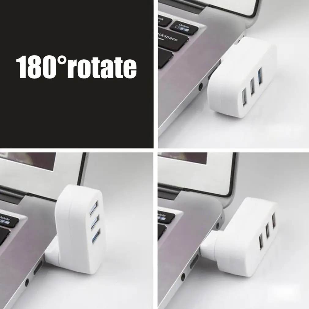 Picture of Laptop USB 3.0 Rotatable Hub High Speed Multi-hub Usb Splitter 2.0 1 Multiple 3 6 Port Adapter Usb 3.0 Card Reader for Pc - Black