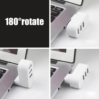 Picture of Laptop USB 3.0 Rotatable Hub High Speed Multi-hub Usb Splitter 2.0 1 Multiple 3 6 Port Adapter Usb 3.0 Card Reader for Pc - Black