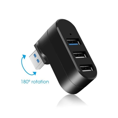 Picture of Laptop USB 3.0 Rotatable Hub High Speed Multi-hub Usb Splitter 2.0 1 Multiple 3 6 Port Adapter Usb 3.0 Card Reader for Pc - Black