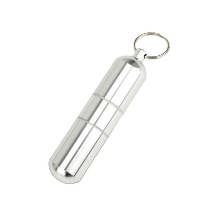 Picture of Capsule Water Proof Cigaretes Holder  medicine Case Box Lighter - Silver