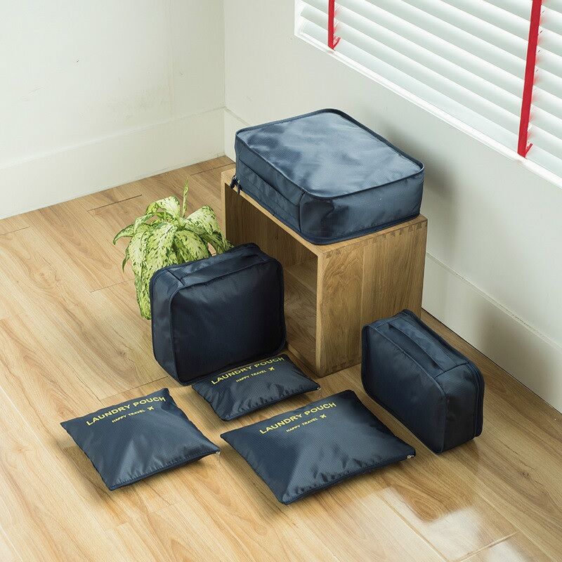Picture of 6PCS Travel Storage Bag Organizer Set For Clothes Shoes Cosmetic Tidy Organizer Wardrobe Suitcase Pouch Travel Organizers Packing Bags