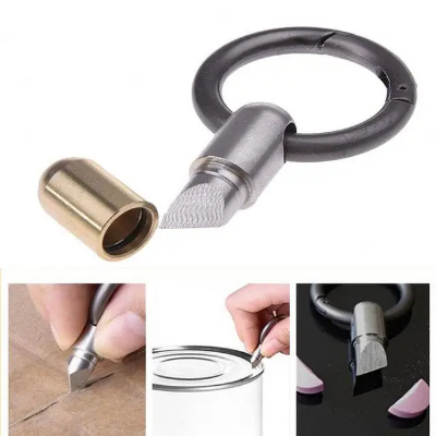 Picture of Capsule Keychain Stainless Steel Mini Tools Key ring - Gold