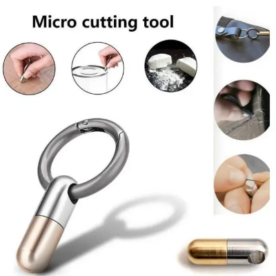 Picture of Capsule Keychain Stainless Steel Mini Tools Key ring - Gold