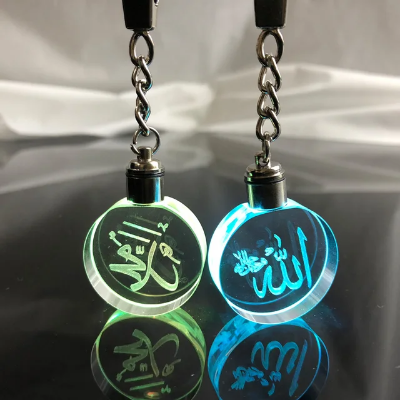 Picture of Allah Islam Muhammad Octagon Rectangle Key - Key Ring - Key Ring - Key Ring - Key Ring Remarkable - Disclose Styles & Luxe - Blue