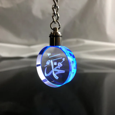Picture of Allah Islam Muhammad Octagon Rectangle Key - Key Ring - Key Ring - Key Ring - Key Ring Remarkable - Disclose Styles & Luxe - Blue