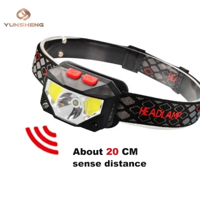 Picture of Rechargeable Headlamp Flashlight, 800 Lumens Motion Sensor Head Lamp, IPX4 Waterproof, Bright White Cree Led & Red Light, Perfect for Running, Camping, Hiking & More - Black