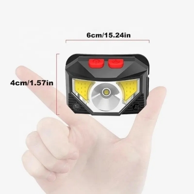 Picture of Rechargeable Headlamp Flashlight, 800 Lumens Motion Sensor Head Lamp, IPX4 Waterproof, Bright White Cree Led & Red Light, Perfect for Running, Camping, Hiking & More - Black
