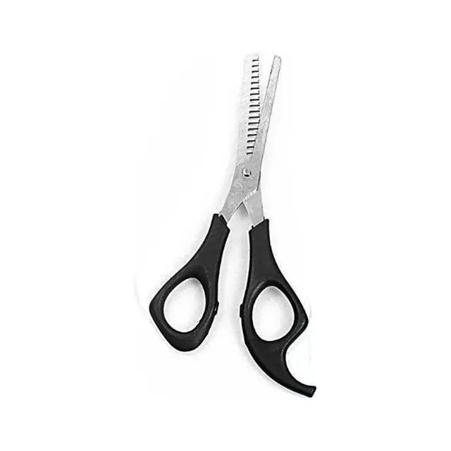 Picture of 4pcs Set Household Hairdressing Scissors Thinning Shears Hair Cutting Barber Scissors Flat Tooth Scissor Comb Hair Styling Tools - Black