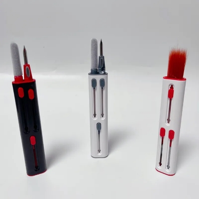 Picture of 4 in 1 Cleaner Kit Pen for Airpods Earbud ear phone mobile Cleaning Brush for Keyboard Earphones Computer Cleaning Too - Grey