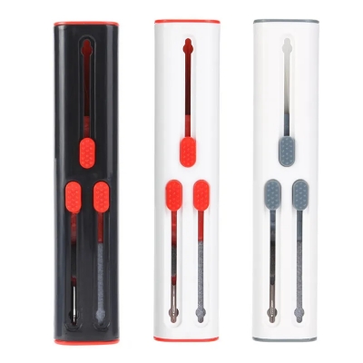 Picture of 4 in 1 Cleaner Kit Pen for Airpods Earbud ear phone mobile Cleaning Brush for Keyboard Earphones Computer Cleaning Too - Grey