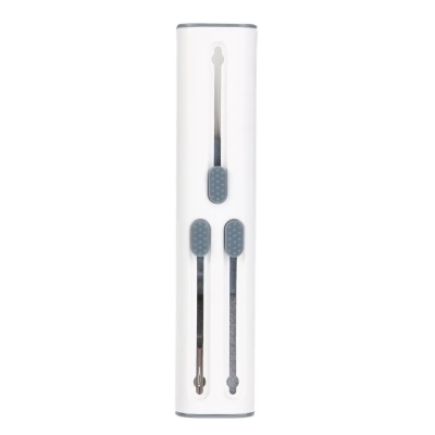 Picture of 4 in 1 Cleaner Kit Pen for Airpods Earbud ear phone mobile Cleaning Brush for Keyboard Earphones Computer Cleaning Too - Grey