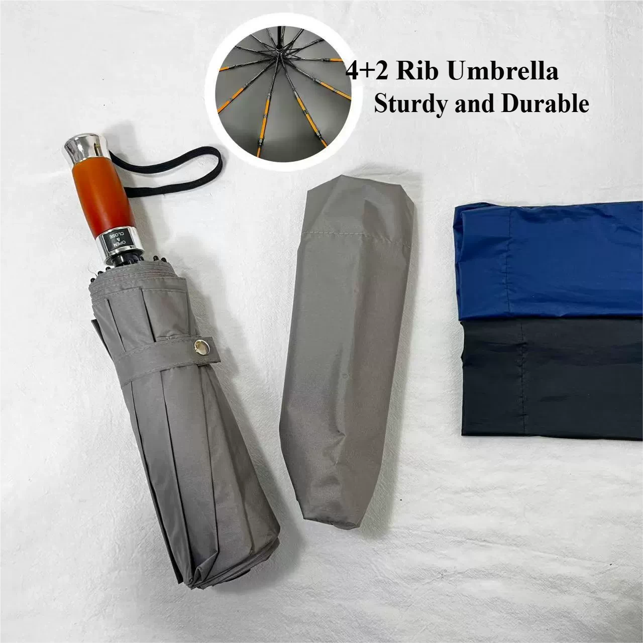 Picture of 12 Ribs High Quality  Umbrella Man and women Luxury 12Ribs Umbrella for Car Business Big Umbrella Sun Rain Women Parasol Windproof Folding Umbrella - One size