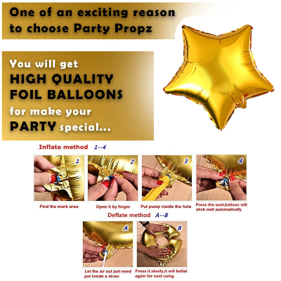 Welcome Home Decoration Set - Premium Golden, Black & White Balloon Garland Backdrop Kit – (62 Pcs)
