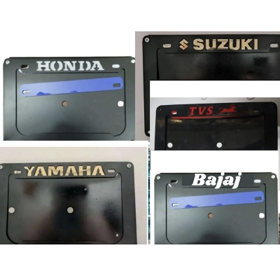 Picture of all motorcycle number plate holder licence plate frame black colour