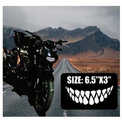 Picture of Sticker For Bike | Monster_Teeth on Headlight | Best Quality Sticker For Bike Decal And Decoration /