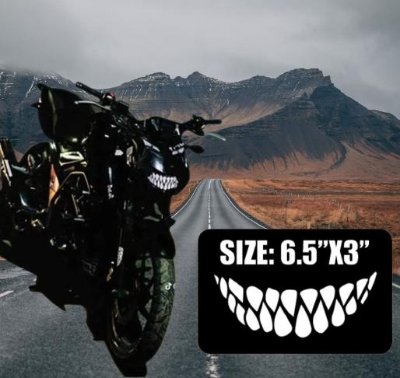 Picture of Sticker For Bike | Monster_Teeth on Headlight | Best Quality Sticker For Bike Decal And Decoration /