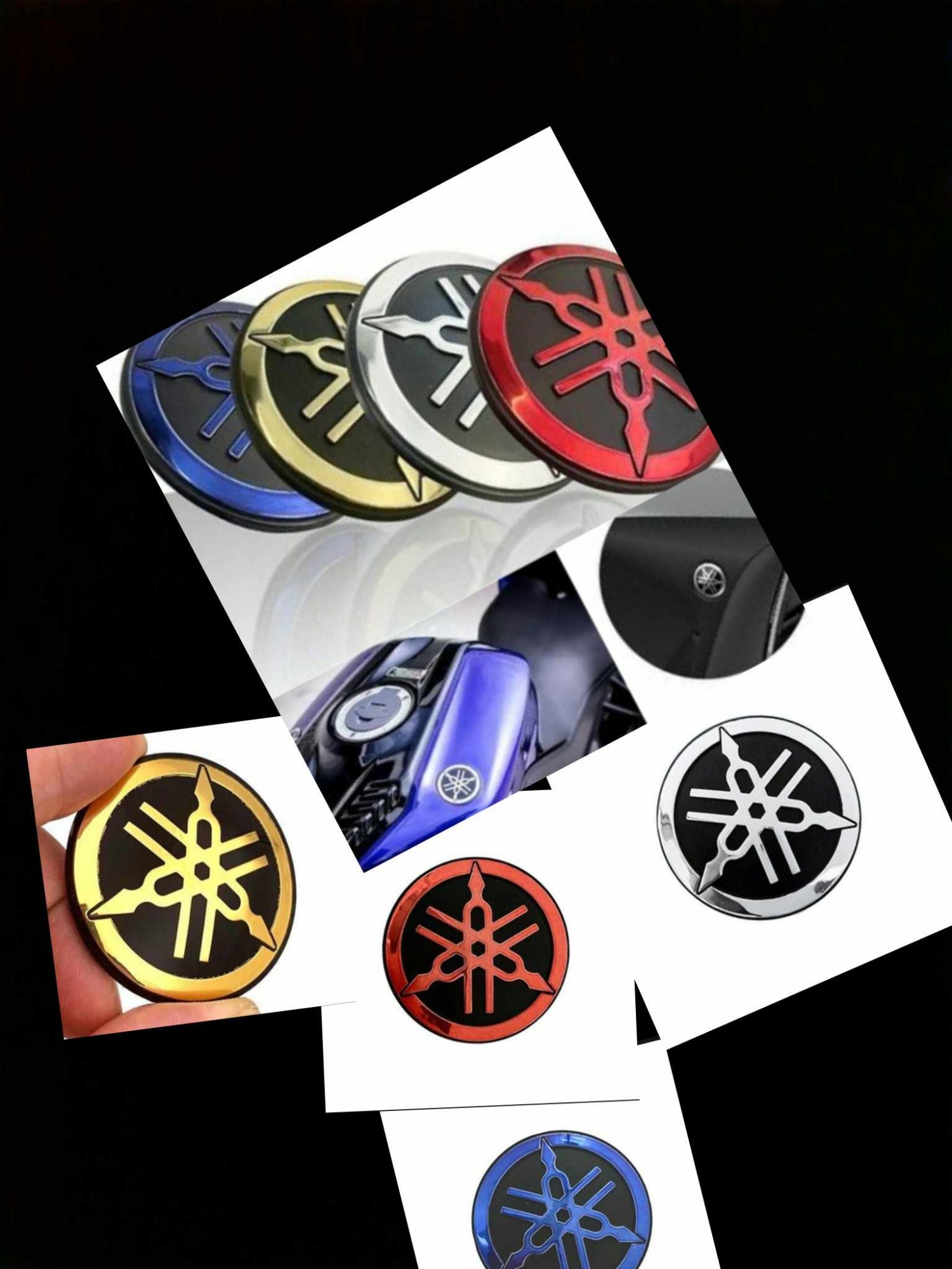 Picture of Yamaha Logo Sticker for Motorcycle. Red/Silver/Blue /gold /alterantive Bike Point