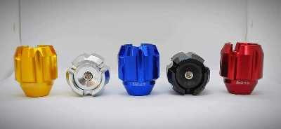 Picture of 2ps Universal GOYO Full Alloy Aluminium motorcycle slider cap or gutli for bike /Alterantive Bike Point