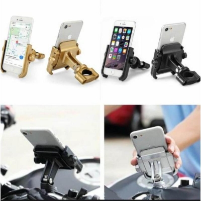 Picture of C2 Universal Metal Phone Mobile Holder Motorcycle Bike 360 Degree - Mobile Stand /alternative Biker Point -Black