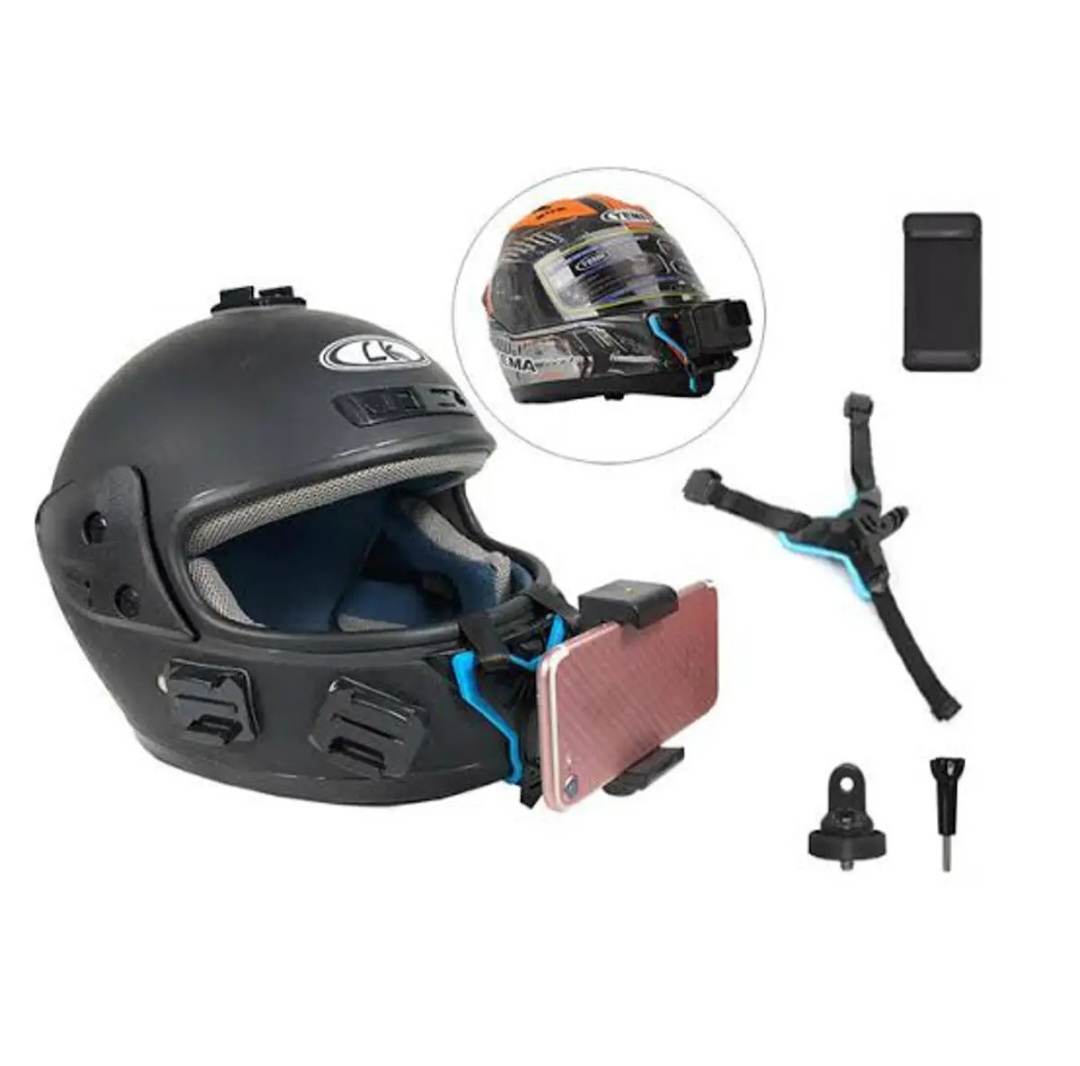 Picture of Helmet Chin Mount With Mobile holder - Helmet Mount /alternative Biker Point -Black