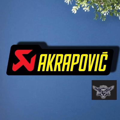 Picture of Bike Sticker - AKRAPOVIC branding yellow ( Waterproof & Premium quality)/ Alternative Biker Point