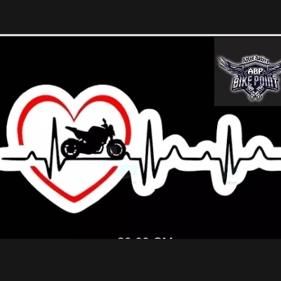 Picture of Aliauto Creative Car Sticker Cycling Mountain Bike Helmet Heartbeat  sticker for motorcycle - laptop Waterproof sticker /Alternative Biker Poin -Black