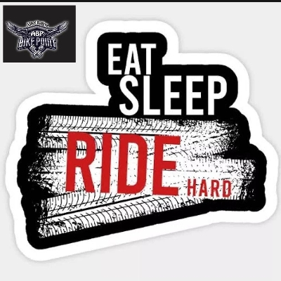 Picture of EAT SLEEP RIDE sticker for motorcycle - laptop Waterproof sticker /Alternative Biker Point