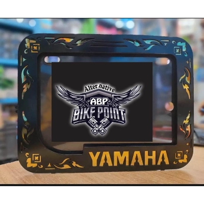 Picture of Full metal Rear Number Plate Holder for Motorcycle. Yamaha 3 part-Black and golden/Alternative Biker Point -Gold