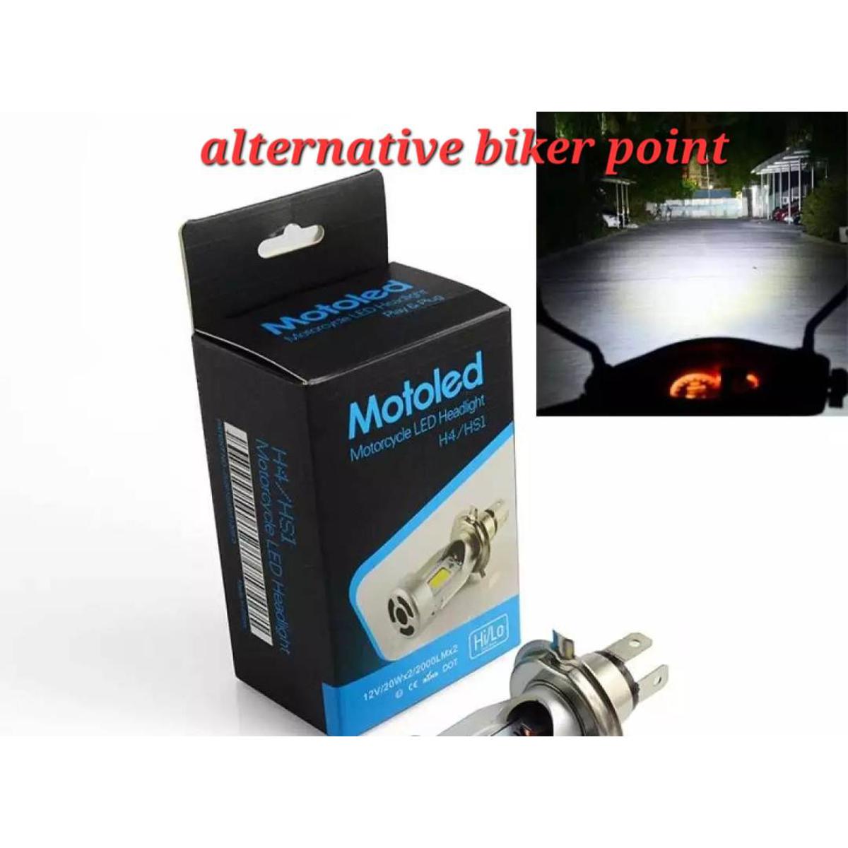 Picture of Moto LED Headligh white For Any BikeDual Beam 20W X2 2000lm Motorbike H4 LED Lights/Alternative Biker Popint