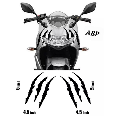 Picture of Bike Headlight Sticker - Scratch Headlight (White) Single/ ( Waterproof & Premium quality)/