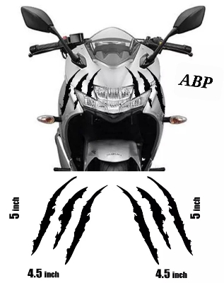 Picture of Bike Headlight Sticker - Scratch Headlight (White) Single/ ( Waterproof & Premium quality)/