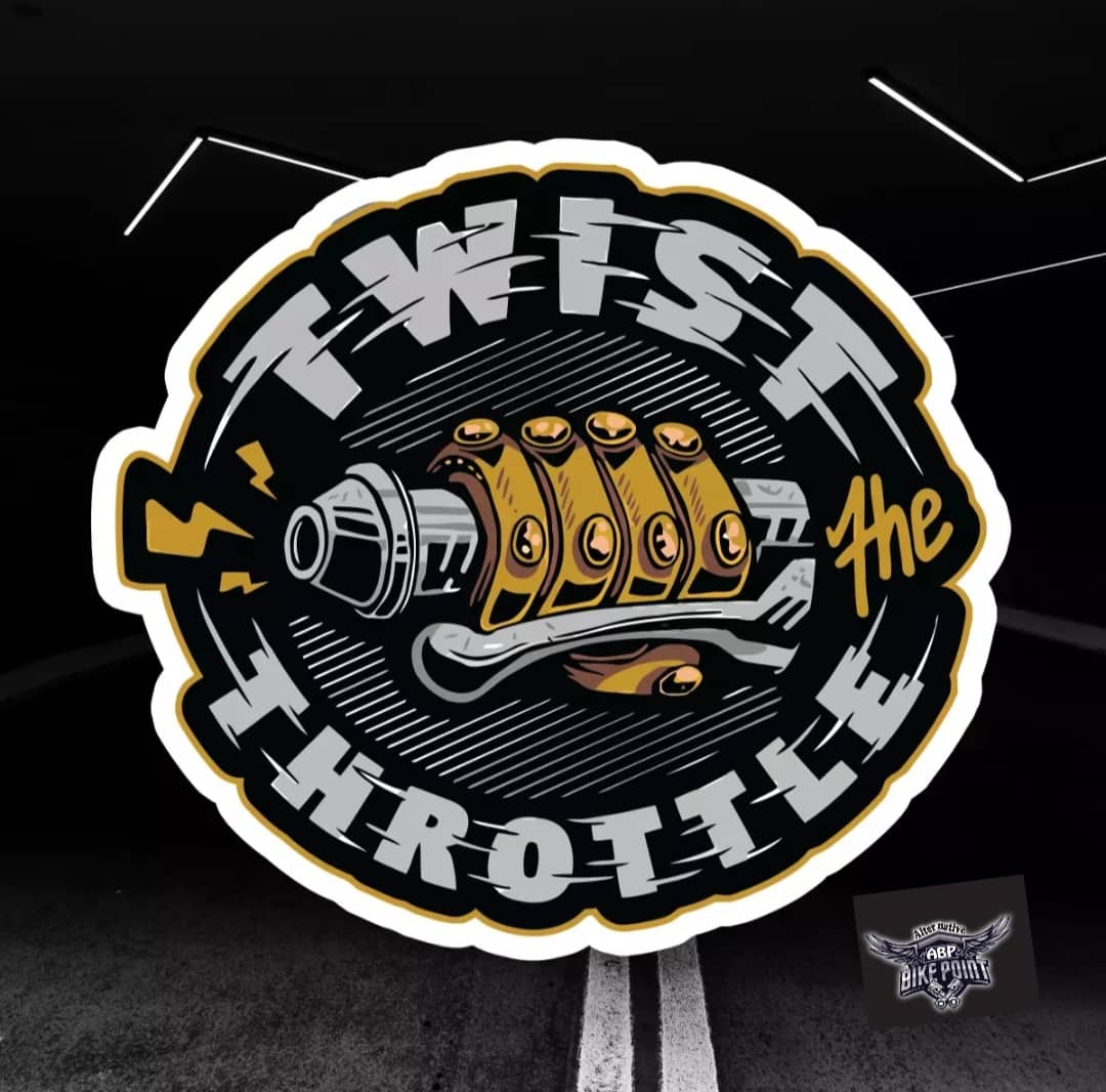 Picture of Bike Sticker - Abe hala side a chap,( Waterproof & Premium quality -Multicolor