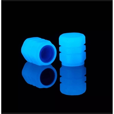 Picture of badgeStylish Luminous Radium(No battery) Motorcycle Car Cycle Decoration Tire Valve Nozzle Hub Wheel Lights 2 Piece (1 Pair) -White