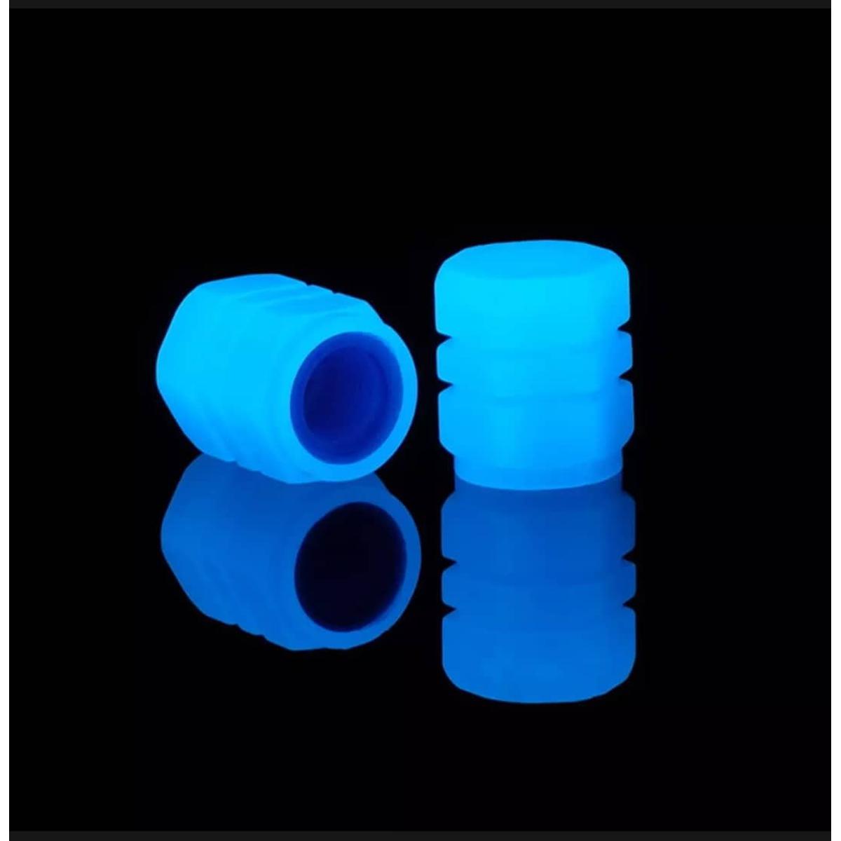 Picture of badgeStylish Luminous Radium(No battery) Motorcycle Car Cycle Decoration Tire Valve Nozzle Hub Wheel Lights 2 Piece (1 Pair) -White