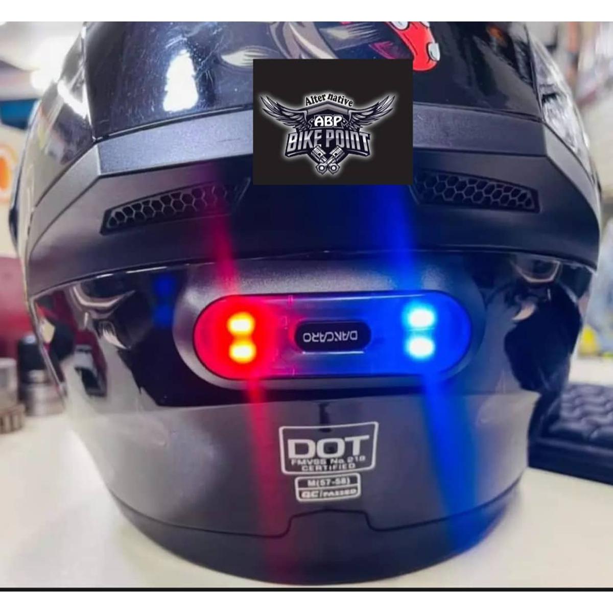 Picture of Helmet back Night Light red,blue combanition/LED Halmet Rechargeable Light