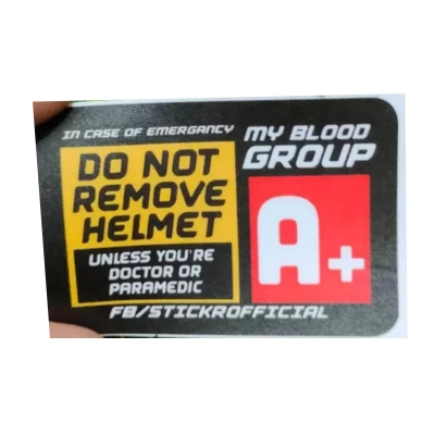 Picture of Do not remove helmet sticker -Black