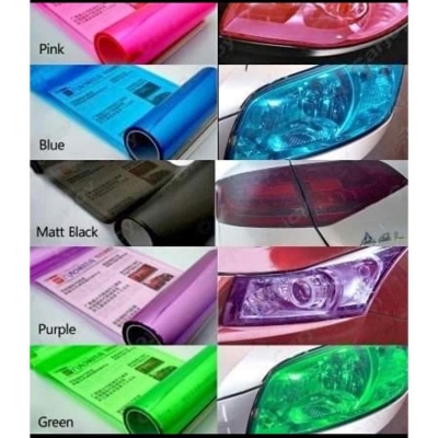 Picture of Color Tint Vinyl Wrap Sticker Headlight Fog Car Tinting Film 1 feet*1 feet