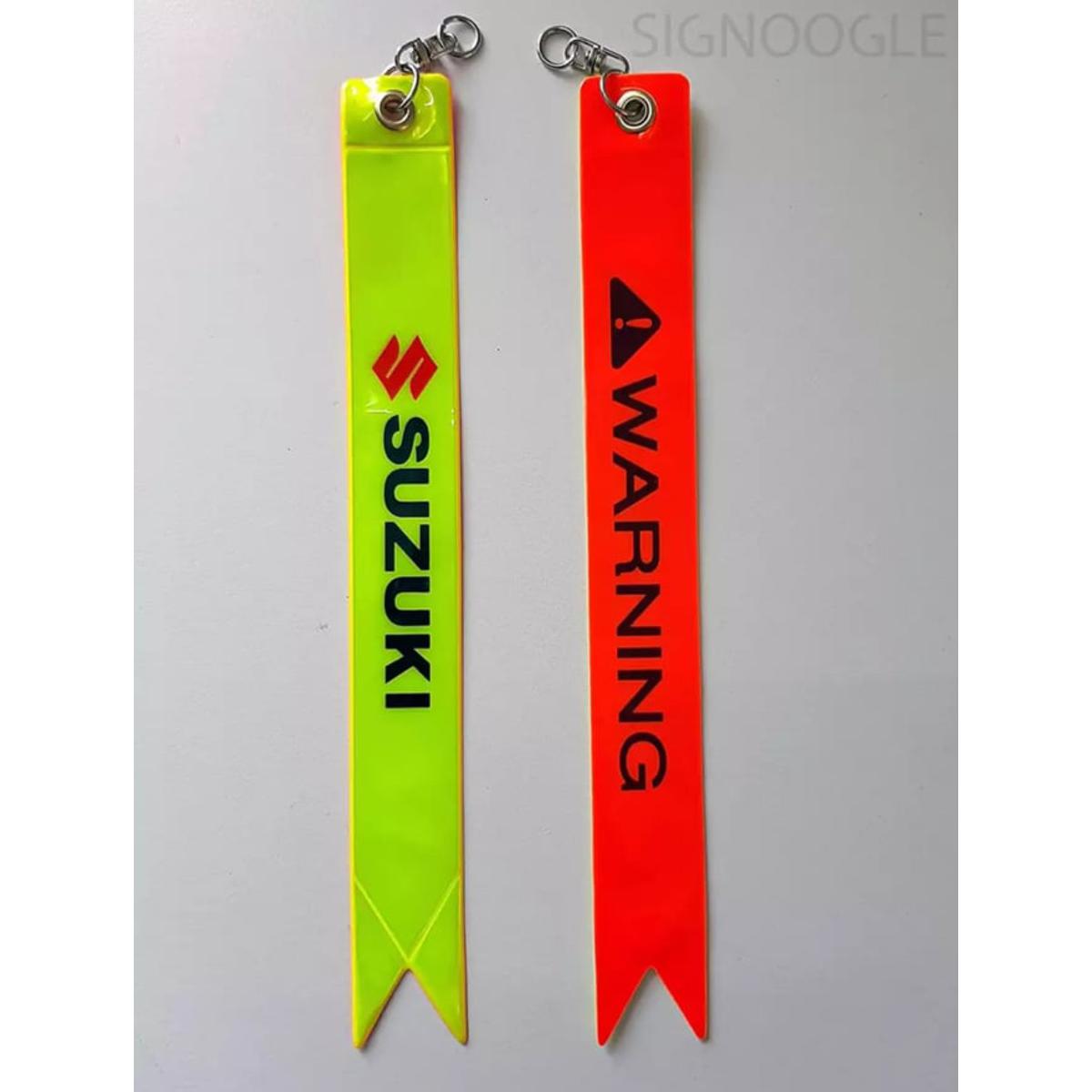 Picture of Warning Tag for Car & Bike Yellow and Red Warning Tag for Suzuki,gixxer