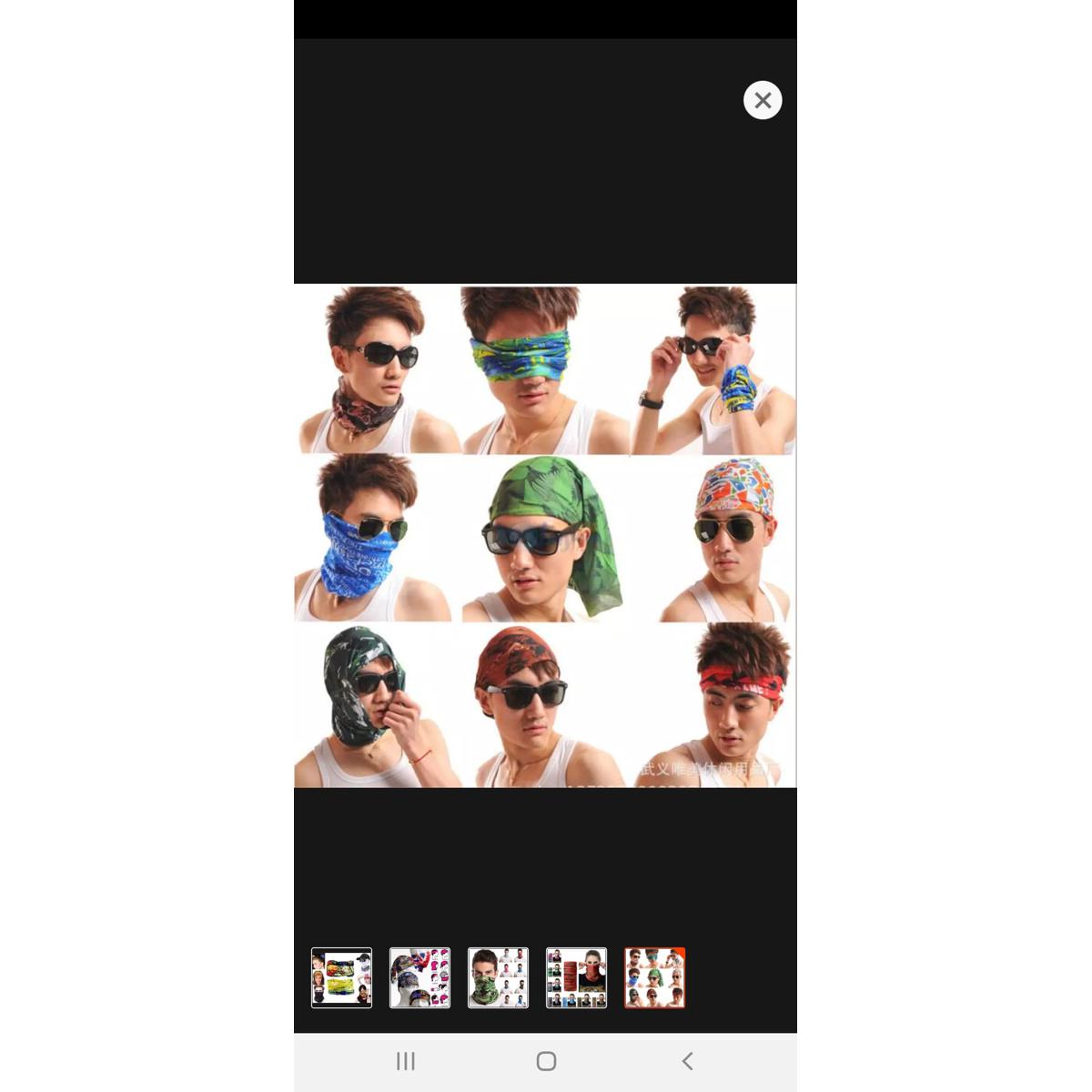 Picture of Half Face Handkerchief (Multicolored) -Multicolor