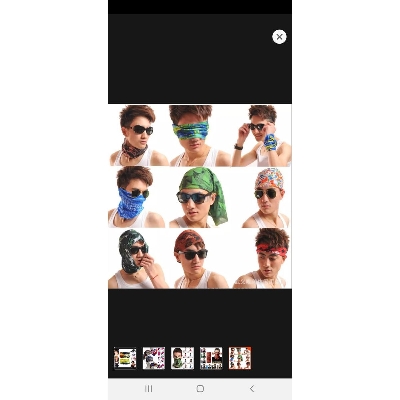 Picture of Half Face Handkerchief (Multicolored) -Multicolor