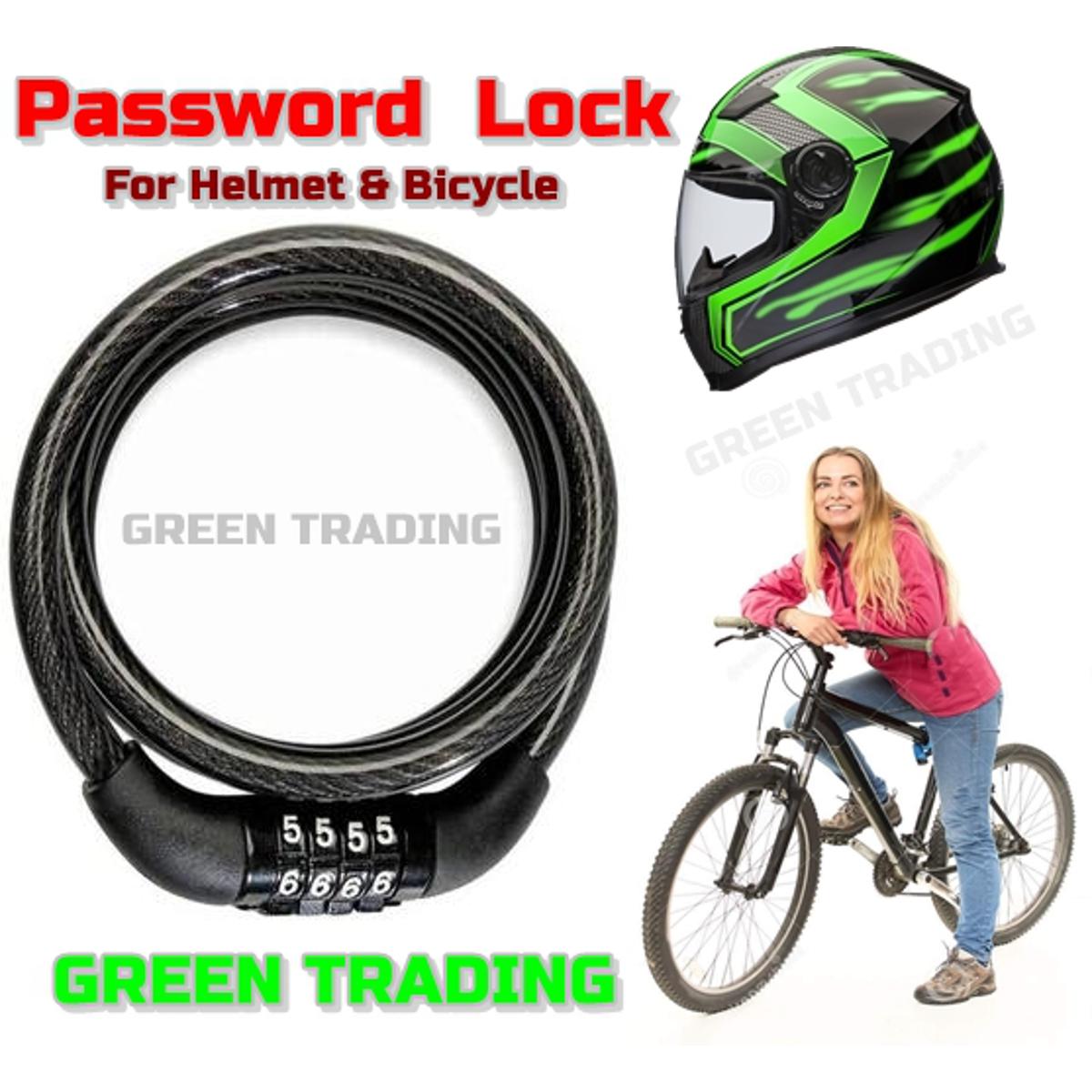 Picture of Helmet Lock - 4 digit combination Password Security -Black