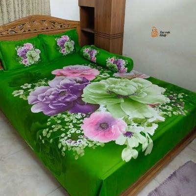 Picture of Zar'rah Shop Luxury King size Bed Sheet with Matching Pillow covers (M-539)